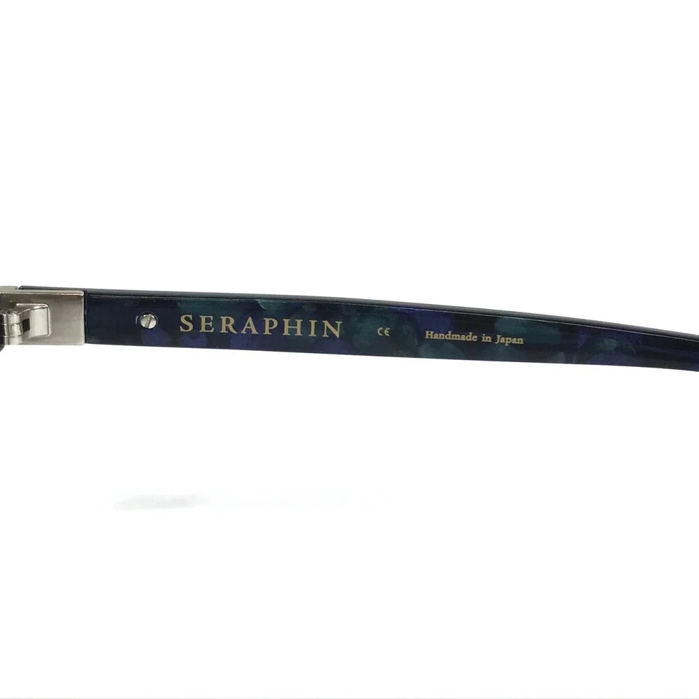 Seraphin Eyeglasses Frames REGENCY/8695 Blue Stone Green Black 52-17-145